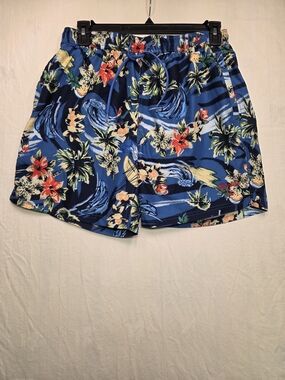 Superdry Blue Tropical Swim Shorts. Size XL. #0114
